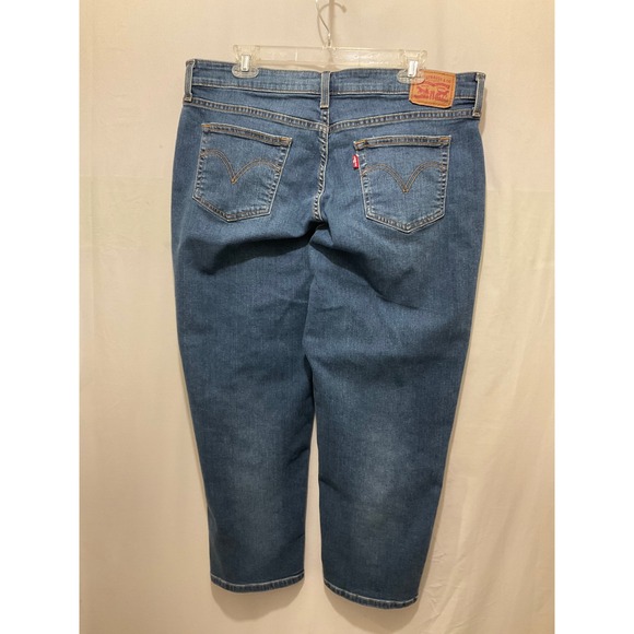 Levis Boyfriend Jeans Womens 18W Medium Wash Distressed Denim Relaxed Fit - Picture 4 of 11